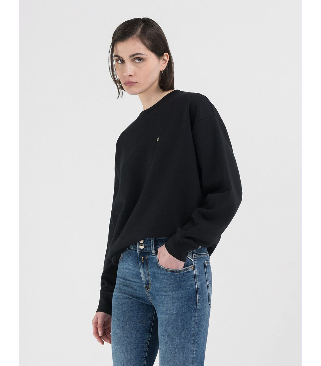 コットンポリフリース 詳細画像 ブラック 3